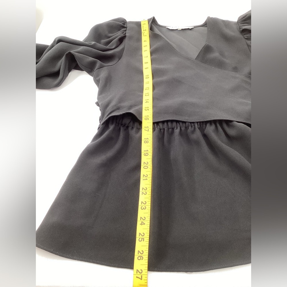 Trina Turk Black Aquatic Wrap Blouse - Picture 9 of 12
